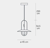Lampa wisząca LED Fontana Arte F438G80550OBLE Setareh