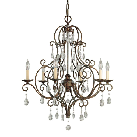 Żyrandol Elstead Lighting Chateau brązowy FE-CHATEAU6
