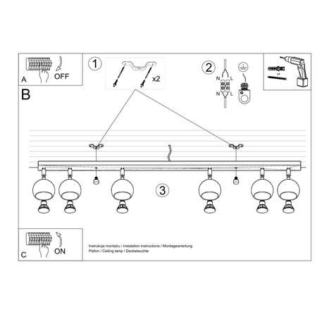 Sollux Lighting Plafon ONYX 30 biały LED 3000K SL.1243