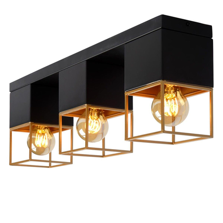 Lampa sufitowa Lucide RIXT 21120/03/30 czarny/złoty
