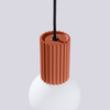 Sollux Lighting Lampa wisząca HALO 1 ochra czerwona SL.1729