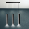 Lampa wisząca KIBO 3 BL/CHROME Emibig 643/3 czarny/chrom