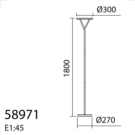 Lampa podłogowa PLANA S mosiądz mat LED 40W ściemnialna