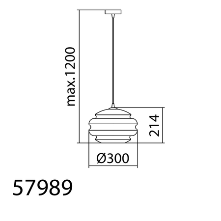 Lampa wisząca MEL transparentny klosz, chrom matowy Ø30cm 1xE27