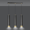 Lampa wisząca KIBO 3 BL/GOLD Emibig 644/3 czarny/złoty