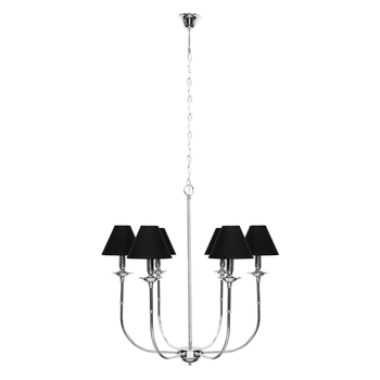 Lampa wisząca Glamour 6xE14 czarna LP-979/6P