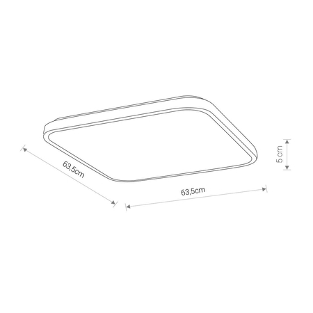 Plafon AGNES SQUARE LED 64W Nowodvorski 8133 biały