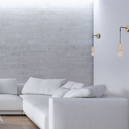 Milagro Kinkiet LINES 1xE27 MLP8824 Naturalne drewno