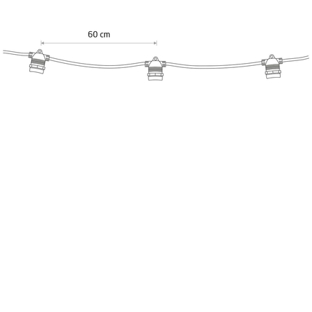 Lampa zewnętrzna FESTOON LIGHTS 9m Nowodvorski 7872 czarny