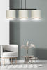 Lampa wisząca HILDE 3 BL WHITE Emibig 1052/3 biały/czarny