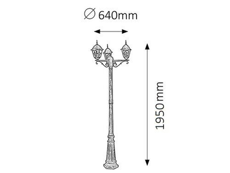 Lampa zewnętrzna Rabalux Monaco 8186 złoto antyczne