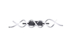 Lampa sufitowa Trio 641810205 czarny/srebrny