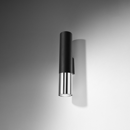 Sollux Lighting Kinkiet LOOPEZ czarny/chrom SL.0938