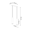 Sollux Lighting Lampa Wisząca LAGOS 2 złoty połysk SL.1241
