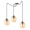 Lampa wisząca LEVEL 3 BL MIODOWY Emibig 758/3 czarny/złoty