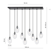 Lampa wisząca ASTRAL 9 Emibig 1265/9 czarny