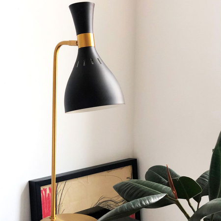 Lampa stołowa Elstead Lighting Joan czarny/mosiądz FE-JOAN-TL-MB