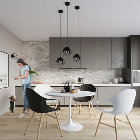 Sollux Lighting Lampa wisząca TULOS 1 czarna SL.1087