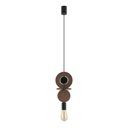 Lampa wisząca Nowodvorski DROPS WOOD C 11175 Ciemne drewno Czarny