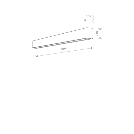 Kinkiet STRAIGHT WALL LED M Nowodvorski 7561 grafitowy