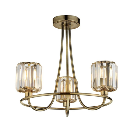 Lampa sufitowa Endon Lighting Berenice 107801 mosiądz
