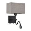 Kinkiet Italux Norte WL-1122-2-BL-BM-RC-GR Czarny mat