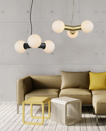 Lampa wisząca POPE GOLD Azzardo AZ3170 biały/złoty