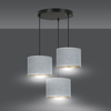 Lampa wisząca HILDE 3 BL PREMIUM GRAY Emibig 1050/3PREM czarny/chrom