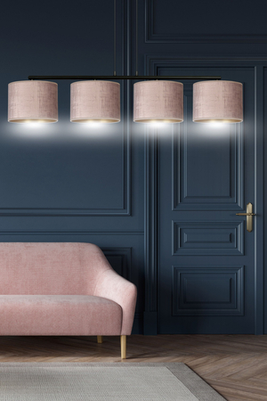 Lampa wisząca HILDE 4 BL ROSE Emibig 1053/4 różowy