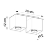 Sollux Lighting Plafon QUAD beton SL.0489