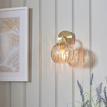 Kinkiet Endon Lighting Dimple 91970 mosiądz