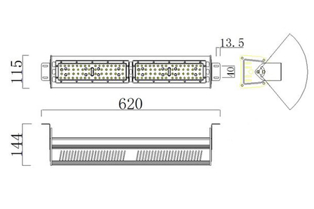 Lampa LED IC HighBay Linear 100W Philips 3030 5 lat gwarancji NW