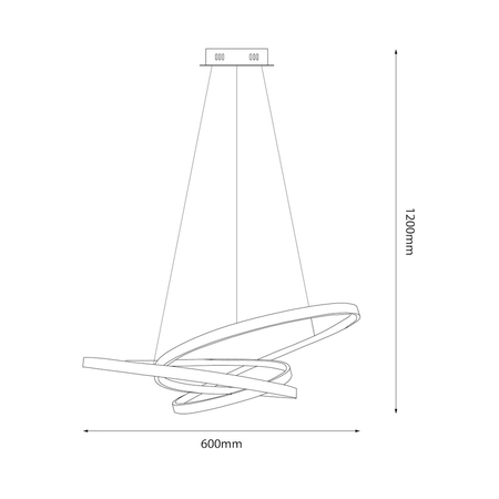 Milagro Lampa wisząca EMPOLI 55W LED 4000K ML1573 CZARNY
