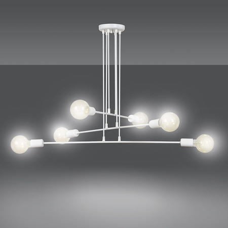 Lampa wisząca MULTIPO 6 WHITE Emibig 697/6 biały