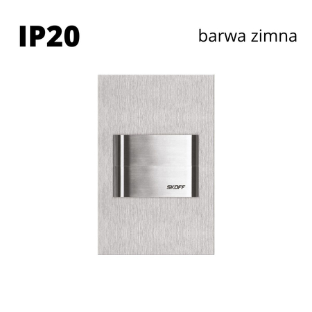 Oprawa schodowa led Skoff Duo Tango Short Szlif Biała zimna IP20