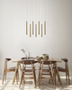 Lampa wisząca Italux Valdes PND-22302-7-GD Złoty
