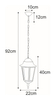 Lampa zewnętrzna LOZANA Kaja K-5006H CZARNY 