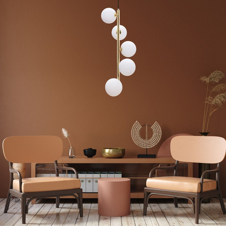 Lampa wisząca Zuma Line Ali 5648 biały/złoty