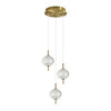 Lampa wisząca Italux Corado PND-81418-3-BK-GD Złoty