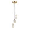 Lampa wisząca Italux Alma PND-40668-3-HBR Złoty