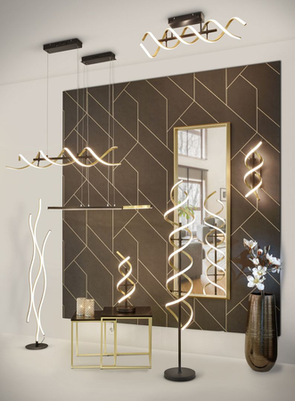 Lampa podłogowa Trio 441210308 złoty