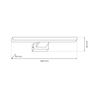 Milagro Kinkiet Shine 60cm 13,8W LED Biały ML3878 BIAŁY