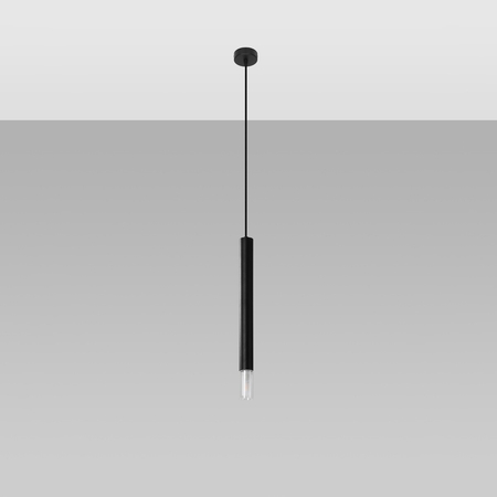 Sollux Lighting Lampa wisząca WEZYR 1 czarna SL.0960