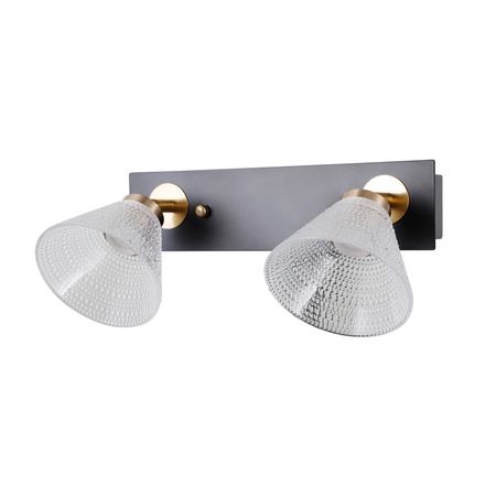 Kinkiet Italux Orella WL-34393-2-BK-HBR Czarny mat, złoty