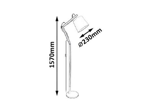 Lampa podłogowa Rabalux Thomas 4192 biały