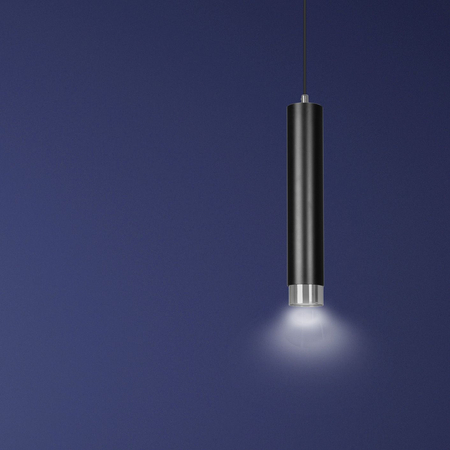 Lampa wisząca KIBO 1 BL/CHROME Emibig 643/1 czarny/chrom