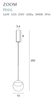 Lampa wisząca Maxlight P0416 czarny/chrom