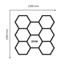 Lampa LED Hexagon Blaupunkt 252W geometryczny panel sufitowy led 4000K CRI90 w kształcie plasta miodu