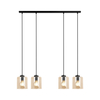 Lampa wisząca Kaja SORO K-5571 czarny, bursztynowy