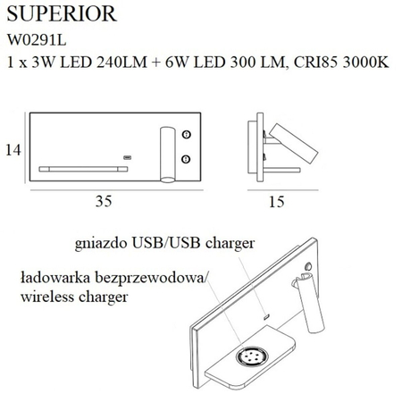 Kinkiet Maxlight W0291L biały